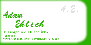 adam ehlich business card